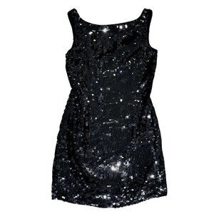 Banana Republic Black Sheath Slip-on Sequin Party Dress - Size 0 (NWTs)